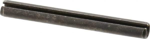 Made in USA - 1/4" Diam x 2-1/4" Long Slotted Spring Pin - Grade 1070-1090 Alloy Steel, Black Oxide Finish - Eagle Tool & Supply