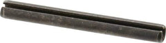 Made in USA - 1/4" Diam x 2-1/4" Long Slotted Spring Pin - Grade 1070-1090 Alloy Steel, Black Oxide Finish - Eagle Tool & Supply