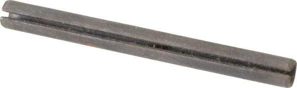 Made in USA - 1/4" Diam x 2-3/4" Long Slotted Spring Pin - Grade 1070-1090 Alloy Steel, Black Oxide Finish - Eagle Tool & Supply
