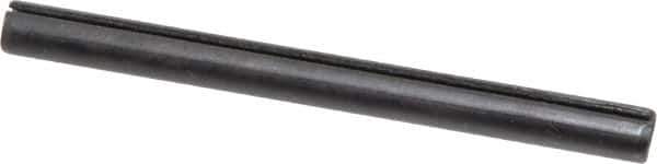 Made in USA - 1/4" Diam x 3" Long Slotted Spring Pin - Grade 1070-1090 Alloy Steel, Black Oxide Finish - Eagle Tool & Supply