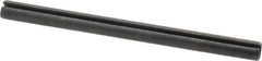 Made in USA - 1/4" Diam x 3-1/2" Long Slotted Spring Pin - Grade 1070-1090 Alloy Steel, Black Oxide Finish - Eagle Tool & Supply