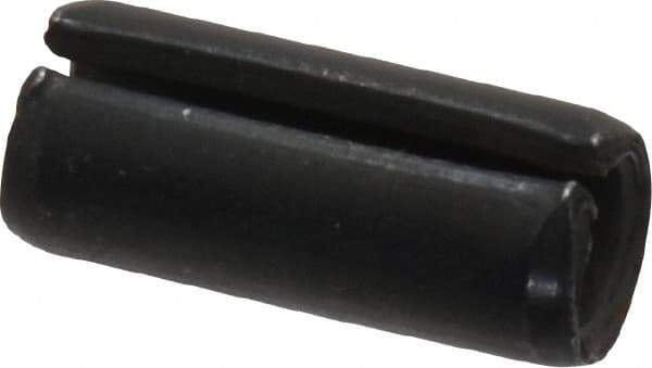 Made in USA - 5/16" Diam x 3/4" Long Slotted Spring Pin - Grade 1070-1090 Alloy Steel, Black Oxide Finish - Eagle Tool & Supply