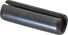 Made in USA - 5/16" Diam x 1" Long Slotted Spring Pin - Grade 1070-1090 Alloy Steel, Black Oxide Finish - Eagle Tool & Supply