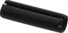 Made in USA - 5/16" Diam x 1-1/8" Long Slotted Spring Pin - Grade 1070-1090 Alloy Steel, Black Oxide Finish - Eagle Tool & Supply