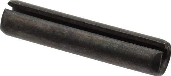 Made in USA - 5/16" Diam x 1-1/2" Long Slotted Spring Pin - Grade 1070-1090 Alloy Steel, Black Oxide Finish - Eagle Tool & Supply