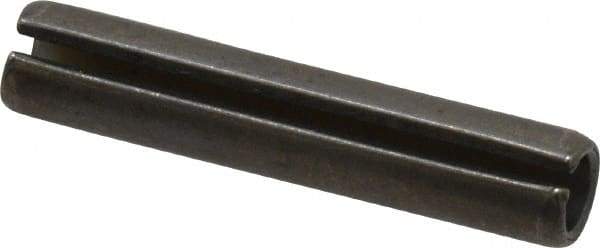 Made in USA - 5/16" Diam x 1-5/8" Long Slotted Spring Pin - Grade 1070-1090 Alloy Steel, Black Oxide Finish - Eagle Tool & Supply