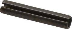Made in USA - 5/16" Diam x 1-5/8" Long Slotted Spring Pin - Grade 1070-1090 Alloy Steel, Black Oxide Finish - Eagle Tool & Supply