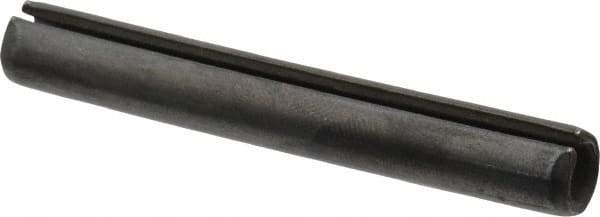 Made in USA - 5/16" Diam x 2-1/4" Long Slotted Spring Pin - Grade 1070-1090 Alloy Steel, Black Oxide Finish - Eagle Tool & Supply