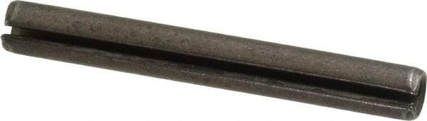 Made in USA - 5/16" Diam x 2-1/2" Long Slotted Spring Pin - Grade 1070-1090 Alloy Steel, Black Oxide Finish - Eagle Tool & Supply
