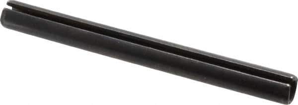 Made in USA - 5/16" Diam x 3-1/4" Long Slotted Spring Pin - Grade 1070-1090 Alloy Steel, Black Oxide Finish - Eagle Tool & Supply