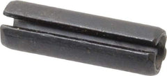 Made in USA - 3/8" Diam x 1-1/4" Long Slotted Spring Pin - Grade 1070-1090 Alloy Steel, Black Oxide Finish - Eagle Tool & Supply