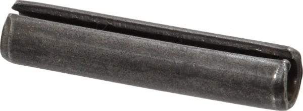 Made in USA - 3/8" Diam x 1-3/4" Long Slotted Spring Pin - Grade 1070-1090 Alloy Steel, Black Oxide Finish - Eagle Tool & Supply