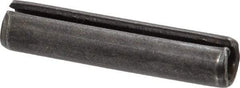 Made in USA - 3/8" Diam x 1-3/4" Long Slotted Spring Pin - Grade 1070-1090 Alloy Steel, Black Oxide Finish - Eagle Tool & Supply