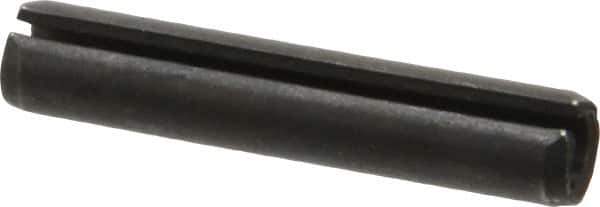 Made in USA - 3/8" Diam x 2" Long Slotted Spring Pin - Grade 1070-1090 Alloy Steel, Black Oxide Finish - Eagle Tool & Supply