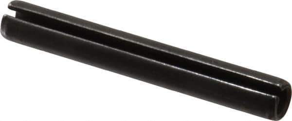 Made in USA - 3/8" Diam x 2-3/4" Long Slotted Spring Pin - Grade 1070-1090 Alloy Steel, Black Oxide Finish - Eagle Tool & Supply