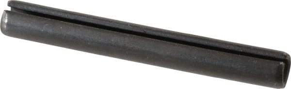 Made in USA - 3/8" Diam x 3" Long Slotted Spring Pin - Grade 1070-1090 Alloy Steel, Black Oxide Finish - Eagle Tool & Supply