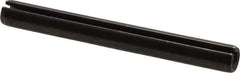 Made in USA - 3/8" Diam x 3-1/2" Long Slotted Spring Pin - Grade 1070-1090 Alloy Steel, Black Oxide Finish - Eagle Tool & Supply
