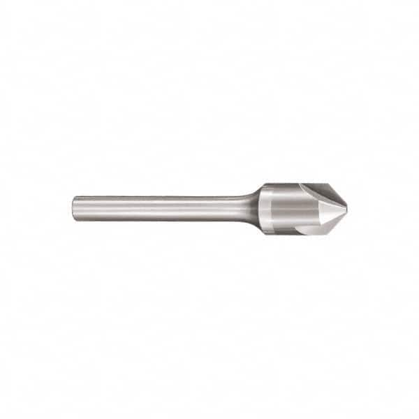 SGS - 1" Head Diam, 1/2" Shank Diam, 3 Flute 60° Solid Carbide Countersink - Eagle Tool & Supply