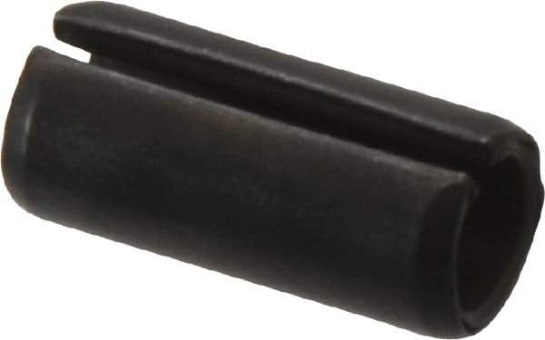 Made in USA - 7/16" Diam x 1" Long Slotted Spring Pin - Grade 1070-1090 Alloy Steel, Black Oxide Finish - Eagle Tool & Supply