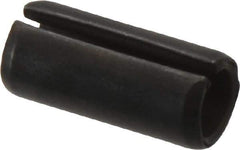 Made in USA - 7/16" Diam x 1" Long Slotted Spring Pin - Grade 1070-1090 Alloy Steel, Black Oxide Finish - Eagle Tool & Supply