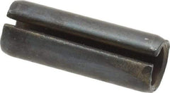 Made in USA - 7/16" Diam x 1-1/4" Long Slotted Spring Pin - Grade 1070-1090 Alloy Steel, Black Oxide Finish - Eagle Tool & Supply