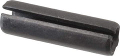 Made in USA - 7/16" Diam x 1-1/2" Long Slotted Spring Pin - Grade 1070-1090 Alloy Steel, Black Oxide Finish - Eagle Tool & Supply