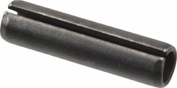 Made in USA - 7/16" Diam x 1-3/4" Long Slotted Spring Pin - Grade 1070-1090 Alloy Steel, Black Oxide Finish - Eagle Tool & Supply
