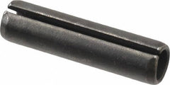 Made in USA - 7/16" Diam x 1-3/4" Long Slotted Spring Pin - Grade 1070-1090 Alloy Steel, Black Oxide Finish - Eagle Tool & Supply