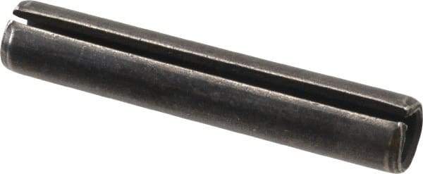 Made in USA - 7/16" Diam x 2-1/2" Long Slotted Spring Pin - Grade 1070-1090 Alloy Steel, Black Oxide Finish - Eagle Tool & Supply