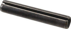 Made in USA - 7/16" Diam x 2-1/2" Long Slotted Spring Pin - Grade 1070-1090 Alloy Steel, Black Oxide Finish - Eagle Tool & Supply