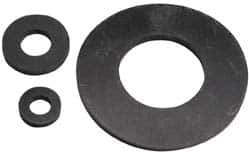 Made in USA - #10 Screw, Grade 60 Neoprene Standard Flat Washer - 0.17" ID x 1/2" OD, 0.108" Thick, Plain Finish - Eagle Tool & Supply