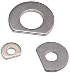 Made in USA - #4 Screw Size, 0.125" ID, 1008/1010 Steel Clipped Washer - 0.12 to 0.13" ID, 0.302 to 0.322" OD, 0.027 to 0.033" Thickness, Uncoated - Eagle Tool & Supply