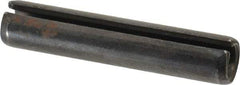 Made in USA - 1/2" Diam x 2-1/2" Long Slotted Spring Pin - Grade 1070-1090 Alloy Steel, Black Oxide Finish - Eagle Tool & Supply