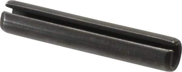 Made in USA - 1/2" Diam x 2-3/4" Long Slotted Spring Pin - Grade 1070-1090 Alloy Steel, Black Oxide Finish - Eagle Tool & Supply