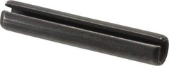 Made in USA - 1/2" Diam x 2-3/4" Long Slotted Spring Pin - Grade 1070-1090 Alloy Steel, Black Oxide Finish - Eagle Tool & Supply
