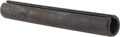 Made in USA - 1/2" Diam x 3-1/2" Long Slotted Spring Pin - Grade 1070-1090 Alloy Steel, Black Oxide Finish - Eagle Tool & Supply