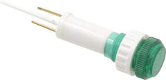 ACI - 220 V Green Lens Indicating Light - Round Lens, Blade Connector, 10mm Wide - Eagle Tool & Supply