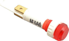 ACI - 220 V Red Lens Indicating Light - Round Lens, Blade Connector, 10mm Wide - Eagle Tool & Supply