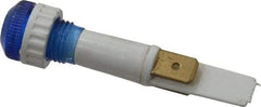 ACI - 24 V Blue Lens Indicating Light - Round Lens, Blade Connector, 52.6" OAL x 13.5" Wide - Eagle Tool & Supply