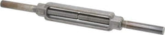 Made in USA - 5,200 Lb Load Limit, 3/4" Thread Diam, 6" Take Up, Steel Stub & Stub Turnbuckle - 8-1/4" Body Length, 1-1/16" Neck Length, 16" Closed Length - Eagle Tool & Supply