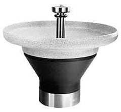 Bradley - Circular, Infrared Sensor, Internal Drain, 54" Diam, 8 Person Capacity, Terreon, Wash Fountain - 4.5 GPM, 8-1/2" Bowl Depth, 34" High - Eagle Tool & Supply