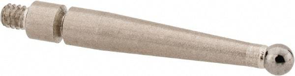 Mitutoyo - 2mm Ball Diam, Carbide, Ball Test Indicator Contact Point - 0.79" Contact Point Length, Use with Mitutoyo 513 Series Dial Test Indicators - Eagle Tool & Supply