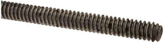 Value Collection - #10-24 UNC (Coarse), 3' Long, Low Carbon Steel Threaded Rod - Oil Finish Finish, Right Hand Thread - Eagle Tool & Supply