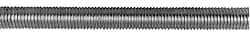 Made in USA - 7/8-9 UNC (Coarse), 3' Long, Low Carbon Steel Threaded Rod - Hot-Dipped Galvanized Finish, Right Hand Thread - Eagle Tool & Supply