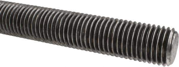 Made in USA - 1-8 UNC (Coarse), 3' Long, Low Carbon Steel Threaded Rod - Oil Finish Finish, Right Hand Thread - Eagle Tool & Supply