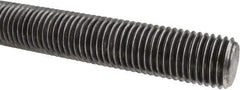 Made in USA - 1-8 UNC (Coarse), 3' Long, Low Carbon Steel Threaded Rod - Oil Finish Finish, Right Hand Thread - Eagle Tool & Supply