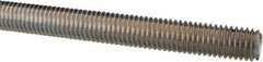 Made in USA - 1/2-13 UNC (Coarse), 3' Long, Low Carbon Steel Threaded Rod - Zinc-Plated Finish, Right Hand Thread - Eagle Tool & Supply