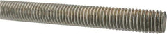 Made in USA - 5/8-11 UNC (Coarse), 3' Long, Low Carbon Steel Threaded Rod - Zinc-Plated Finish, Right Hand Thread - Eagle Tool & Supply