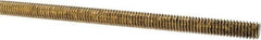 Made in USA - 5/16-18 UNC (Coarse), 3' Long, Brass Threaded Rod - Right Hand Thread - Eagle Tool & Supply