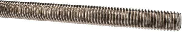 Made in USA - 1/2-13 UNC (Coarse), 3' Long, Stainless Steel Threaded Rod - Right Hand Thread - Eagle Tool & Supply